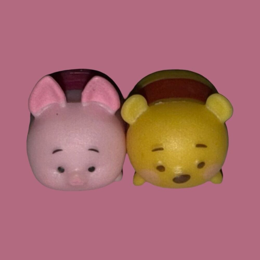 Disney Tsum Tsum Winnie the Pooh Piglet & Pooh Figures Mini Size  A14